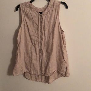 Tahari large 100% linen top